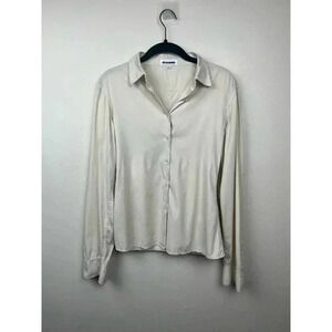 Jil Sander Silk Cream Button Up - size 34 or US XS